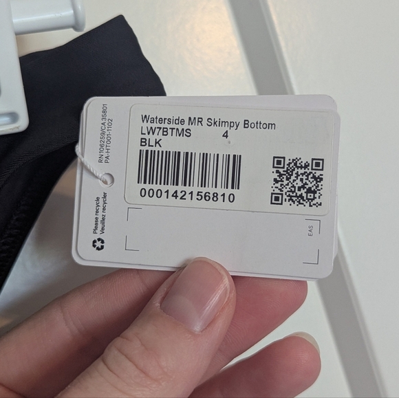 Lululemon Waterside Mid-rise Skimpy Swim Bottom - NWT Black sz 4 - Picture 4 of 7